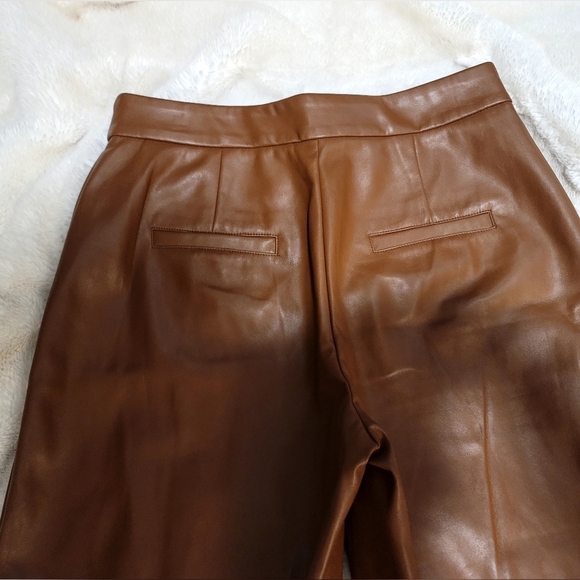 Women's Nine West Pleated Faux Leather Trouser - Picture 11 of 11